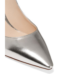 Jimmy Choo Romy Mirrored Leather Pumps Silver