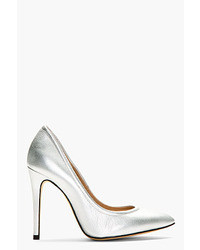 IRO Silver Leather Pointed Pumps