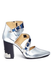 Toga Archives Western Buckle Mirror Leather Pumps