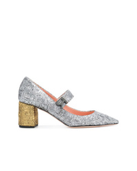 Rochas Two Tone Textured Pumps