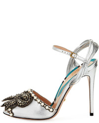 Gucci Allie Bow Metallic Sandal