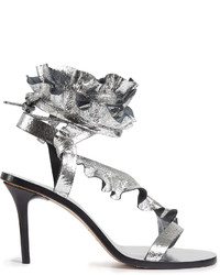 Isabel Marant Ansel Ruffle Trimmed Leather Sandals
