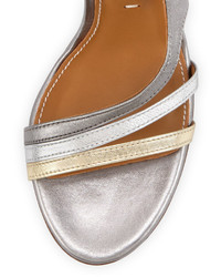 Neiman Marcus Cancan Metallic Napa Sandal Multi