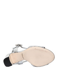 Dolce & Gabbana 85mm Swarovski Metallic Leather Sandals
