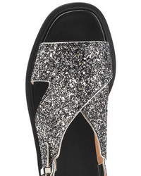 Carven Glittered Leather Sandals