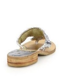 Jack Rogers Hamptons Metallic Leather Sandals