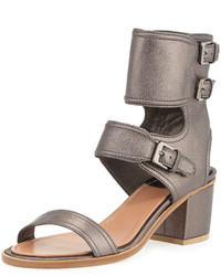 Laurence Dacade Metallic Ankle Cuff Sandal Silver
