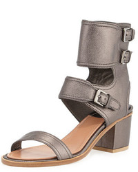 Laurence Dacade Metallic Ankle Cuff Sandal Silver
