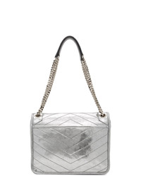 Saint Laurent Silver Medium Niki Bag