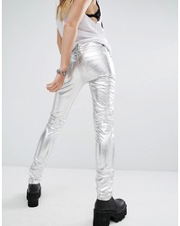 Tripp Nyc Metallic Faux Leather Skinny Pants