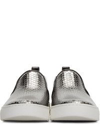 Marc by Marc Jacobs Black Silver Leather Broome Sneakers