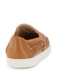 Cutup Leather Slip On Sneakers