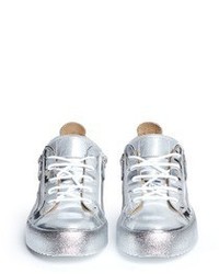 Giuseppe Zanotti Design May London Metallic Leather Slip On Sneakers