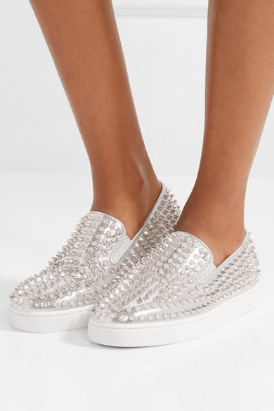 Christian Louboutin Sequin Boat Slip-On Sneakers