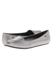 Volcom Game On Slip On Shoes Silver Metallic Textile