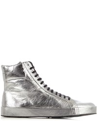 Jil Sander High Top Leather Trainers