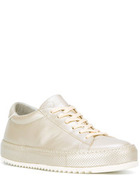 Philippe Model Lace Up Metallic Trainers