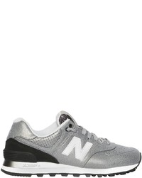 New Balance 574 Metallic Faux Leather Sneakers