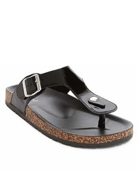 Forever 21 Buckle Strap Thong Sandals