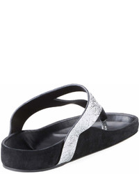 Isabel Marant Elbry Metallic Leather Thong Sandal