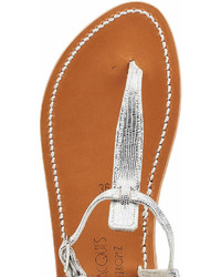 K. Jacques Kjacques Metallic Leather Sandals