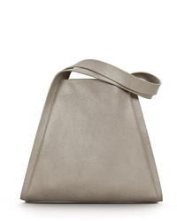 Akris Alex Medium Leather Tote Bag Metallic Bronze