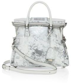 Maison Margiela Mini Painted Metallic Leather Tote, $980 | Saks