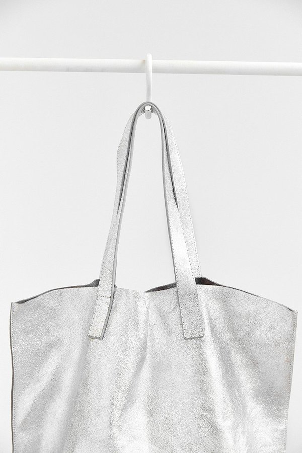 Silver Brindle Fur Leather Tote with Tassels – LPDstudios