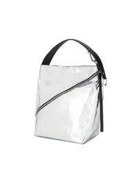 Proenza Schouler Silver Zip Hobo Medium Leather Tote Bag