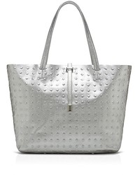 Vince Camuto Tote Leila Metallic Embossed Square Studs