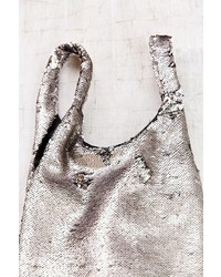 Urban Outfitters Ecote Allover Sequin Shopper Bag Silver Tote Retails $59 NWOT 