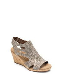 Rockport Cobb Hill Janna Perforated Wedge Sandal