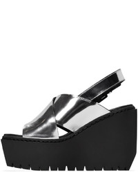 Opening Ceremony Silver Luna Wedge Sandals