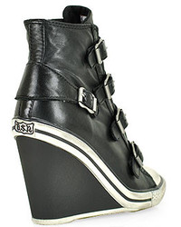 Ash Thelma Leather Leather Wedge Sneaker