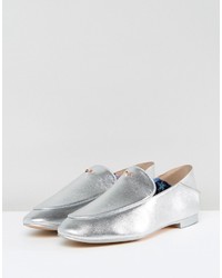 Ted Baker Buijana Silver Slip On Loafers