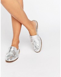 Blot Pædagogik Rådne Women's Silver Loafers from Asos | Lookastic