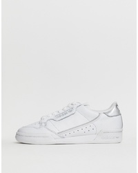 adidas Originals Continental 80s In White And Silver