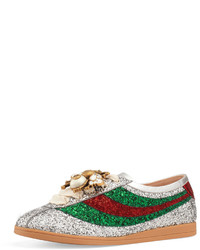 Gucci Falacer Glittered Low Top Sneakers