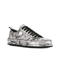 Ann Demeulemeester Low Top Cracked Sneakers