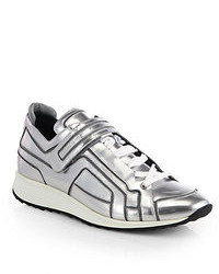 Pierre Hardy Patent Leather Lace Up Sneakers