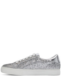 Marc Jacobs Silver Glitter Empire Sneakers