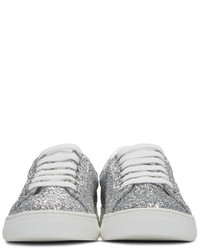 Marc Jacobs Silver Glitter Empire Sneakers