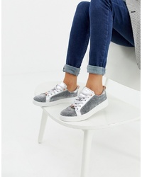 Ted Baker Silver Sparkle Trainers