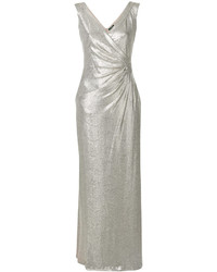 Ralph Lauren Metallic Fitted Maxi Dress