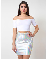 American Apparel Hologram Leather Mini Skirt