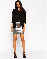 Asos Collection Mini Skirt In Metallic