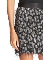 Milly Couture Cheetah Jacquard Miniskirt
