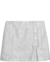 Kitsune Maison Kitsun Metallic Cotton Blend Cloqu Mini Skirt