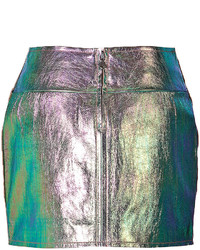 Marc by Marc Jacobs Metallic Leather Mini Skirt