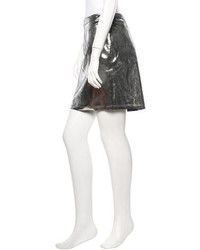 Alice + Olivia Metallic Leather Skirt W Tags